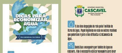 Dia Mundial da Água: Meio Ambiente promove programação especial na Prefeitura e no Lago Municipal