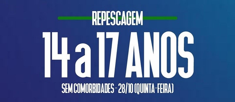  Saúde abre respescagem para adolescentes de 14 a 17 anos na quinta-feira