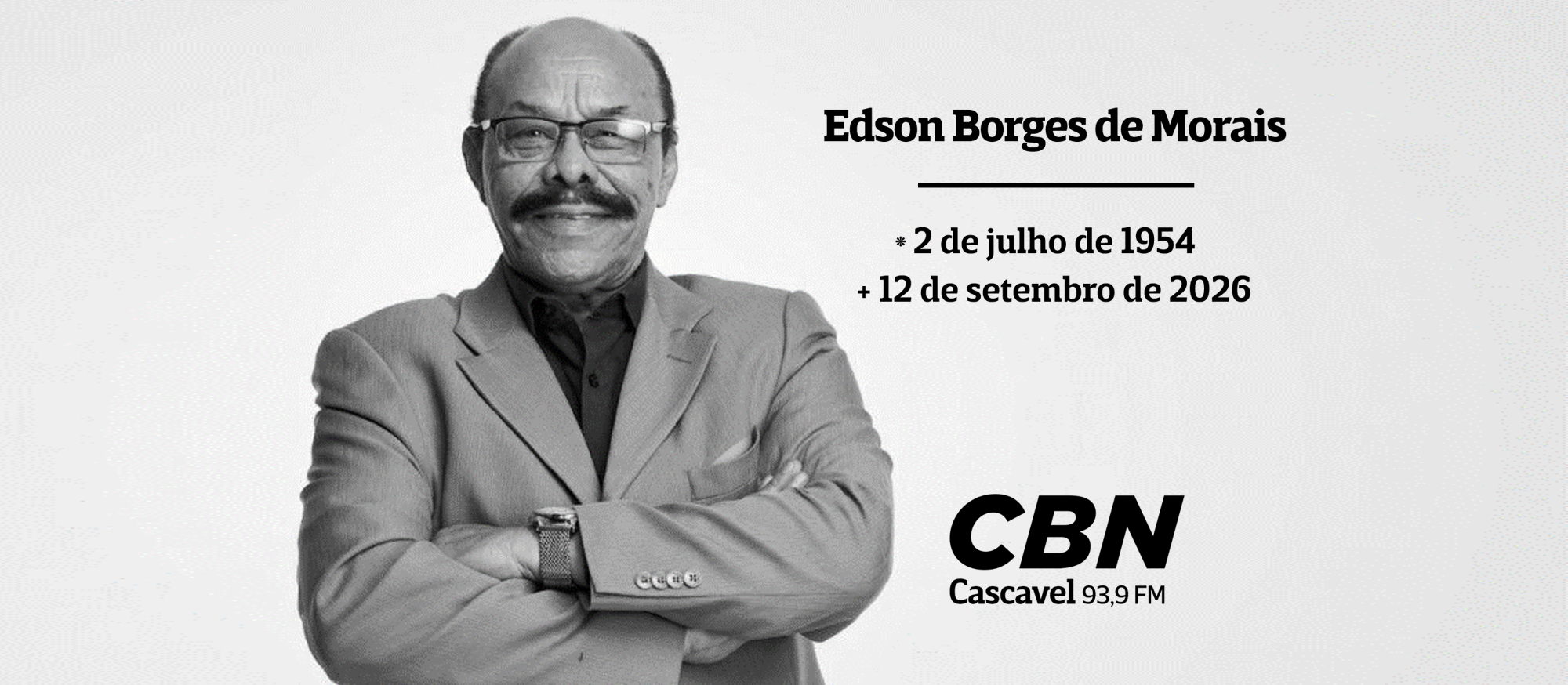 CBN Cascavel homenageia Edson Morais