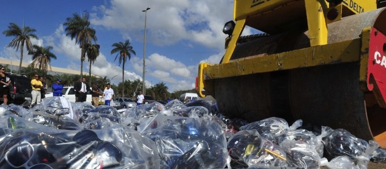 Receita Federal fez a destruição de 3,2 mil toneladas de mercadorias