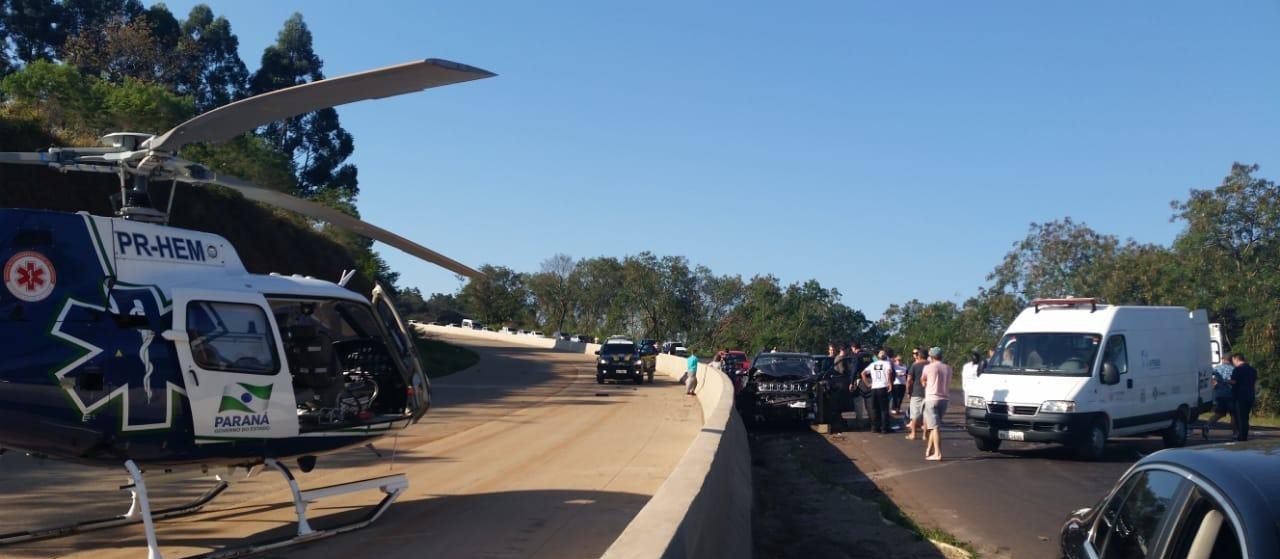 Vítima fica em estado grave em acidente na BR-163