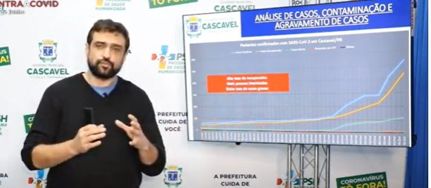 Secretário da Saúde de Cascavel divulga dados sobre ocupação de leitos
