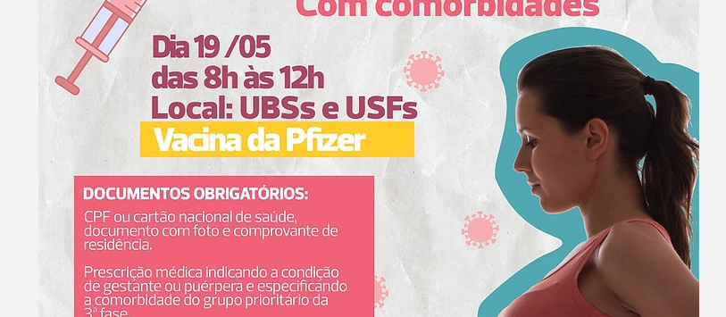 Cascavel abre vacinação de gestantes e puérperas sem comorbidades