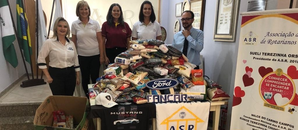 Alimentos arrecadados em evento são doados à Associação das Senhoras de Rotarianos