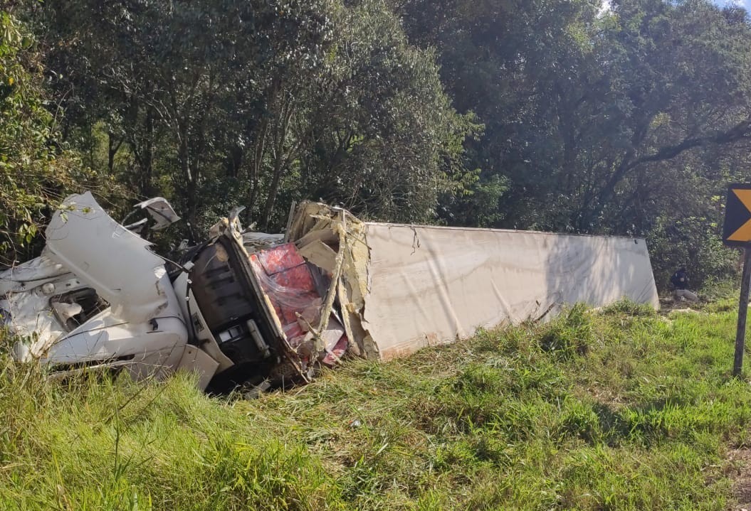 Caminhão carregado com frango é saqueado na BR-277