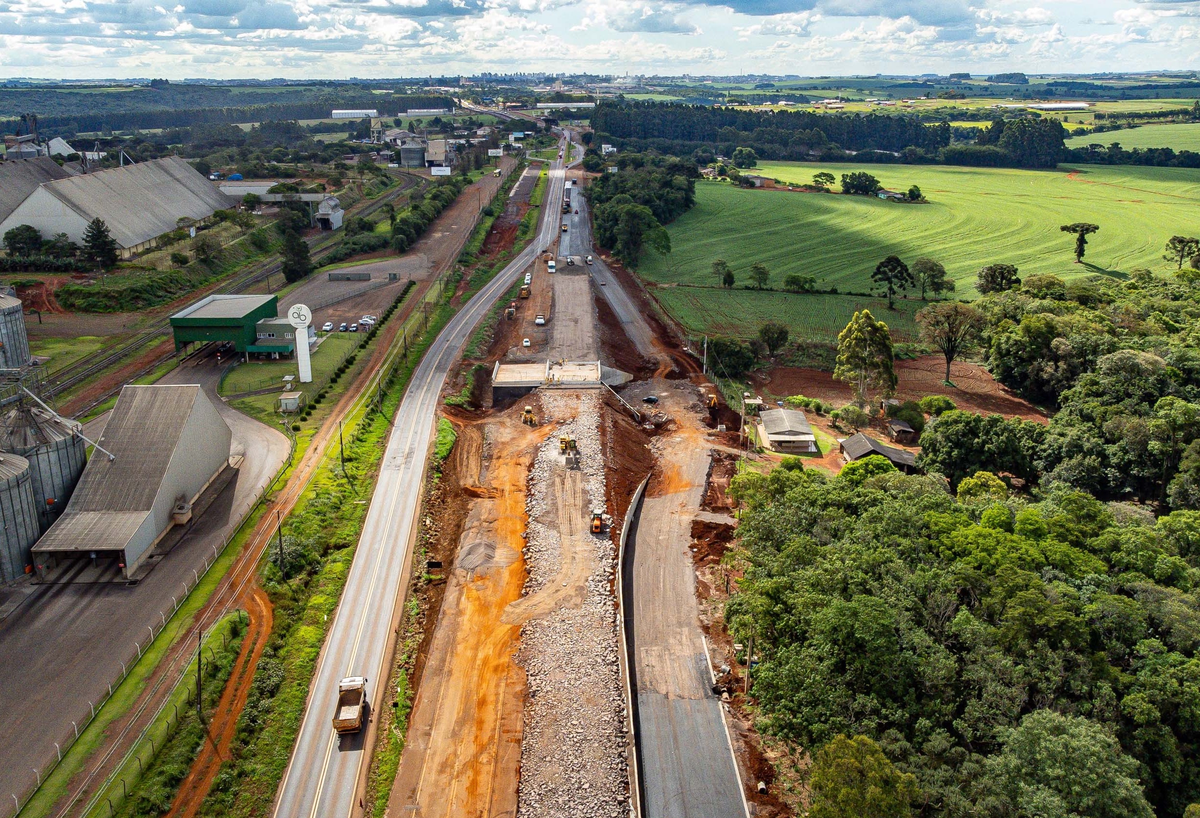 Duplicação da BR-277 em Cascavel chega a quase 60% de conclusão