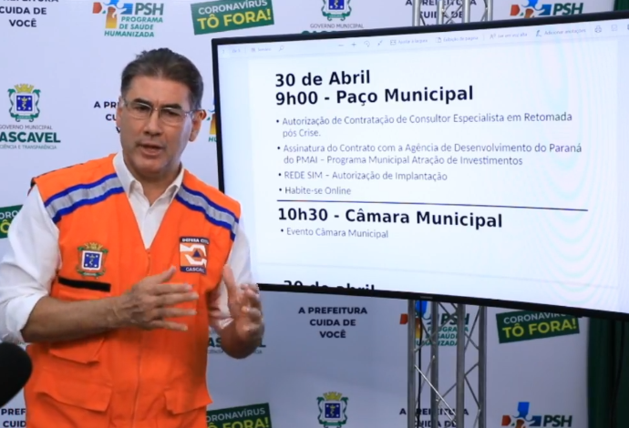 Prefeito de Cascavel  anuncia pacote de retomada econômica