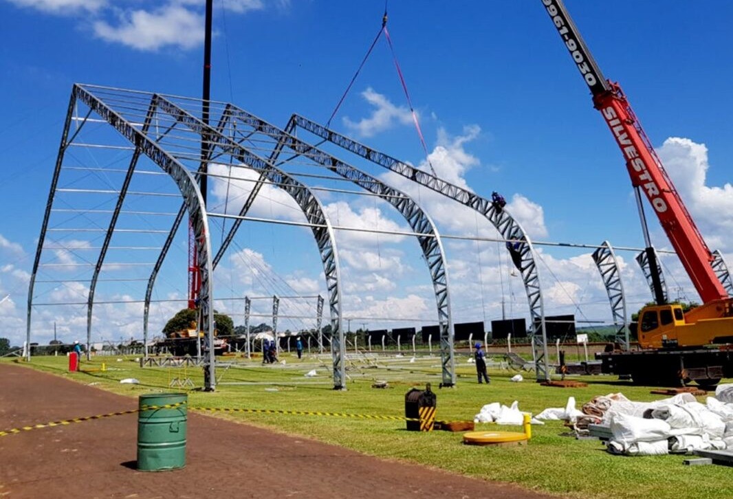 Montagem de estandes para o 34º Show Rural começa na segunda, dia 03 de janeiro