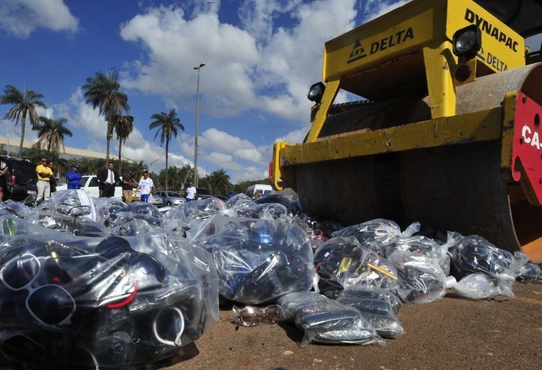 Receita Federal fez a destruição de 3,2 mil toneladas de mercadorias