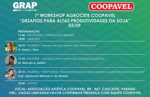  Workshop aborda desafios a altas produtividades da soja
