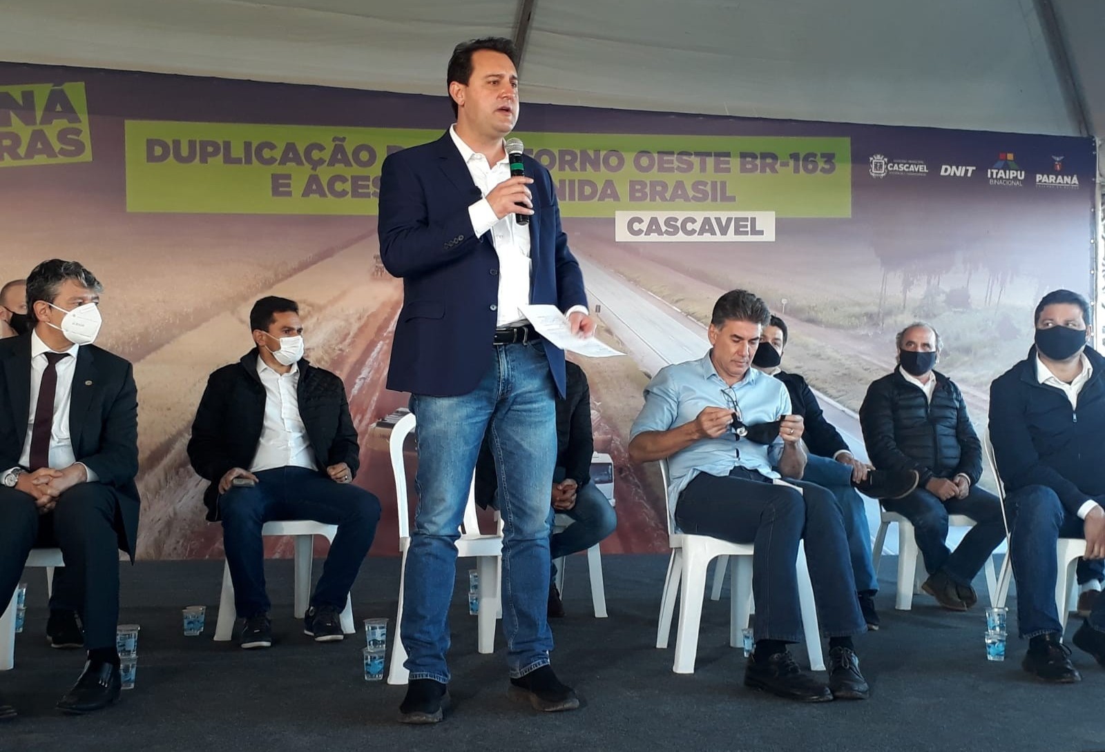 Estado e Itaipu lançam pedra fundamental da duplicação do Contorno Oeste 